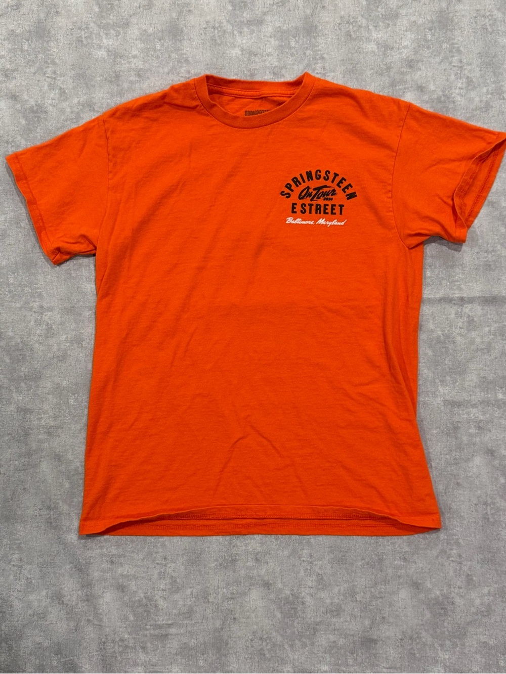 E Street Orange Graphic Short Sleeve Tee